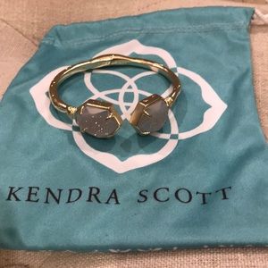 Gold shimmery iridescent glitter bangle